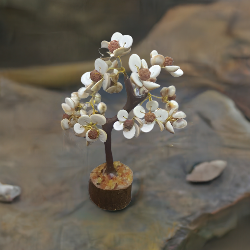 Sacred Gomti Chakra Tree with Rudraksha Beads