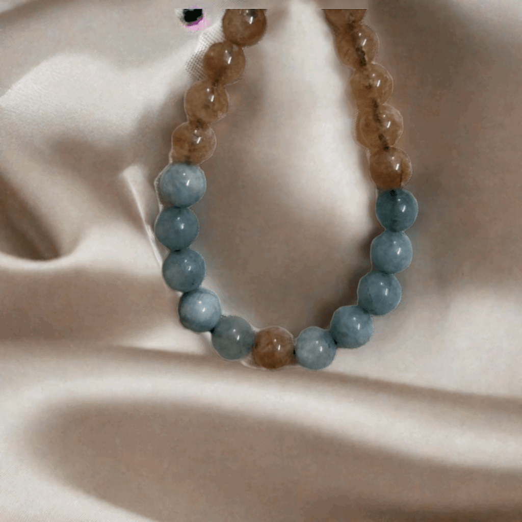 Aquamarine & Peach Moon Bracelet for Child Manifestation and get support in Pregnancy - Lifeved