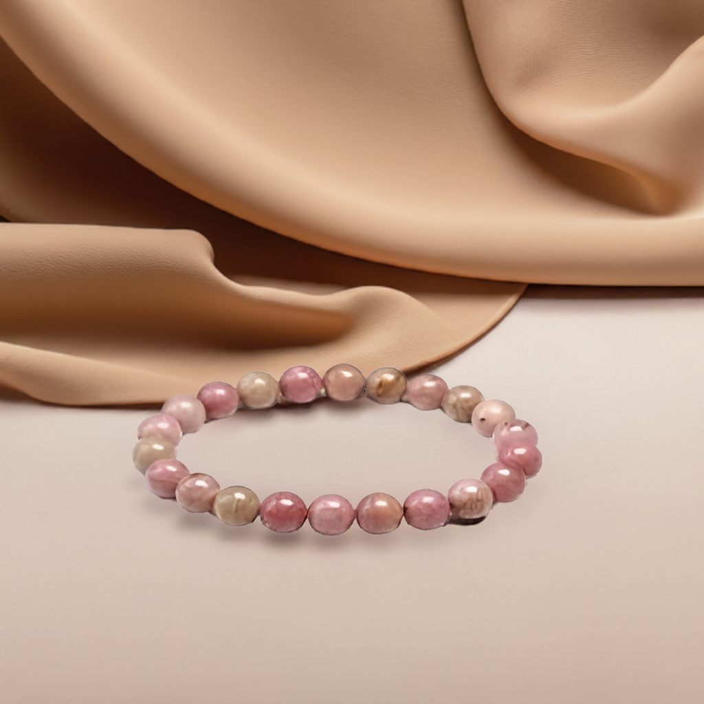 Heart's Resilience: Rhodonite Bracelet for Emotional Healing