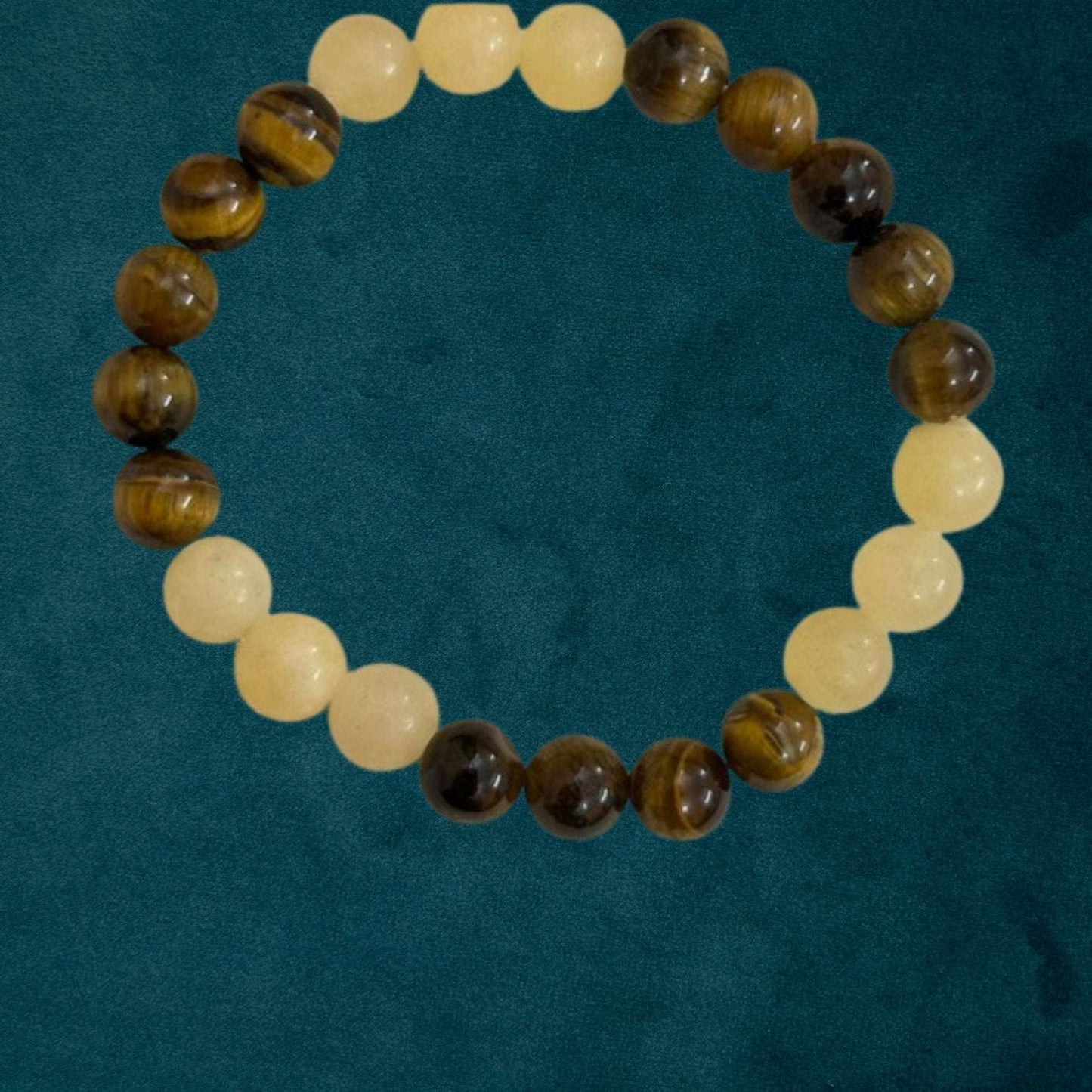 Celestite and Tiger Eye Bracelet a powerful combination for Addiction Recovery