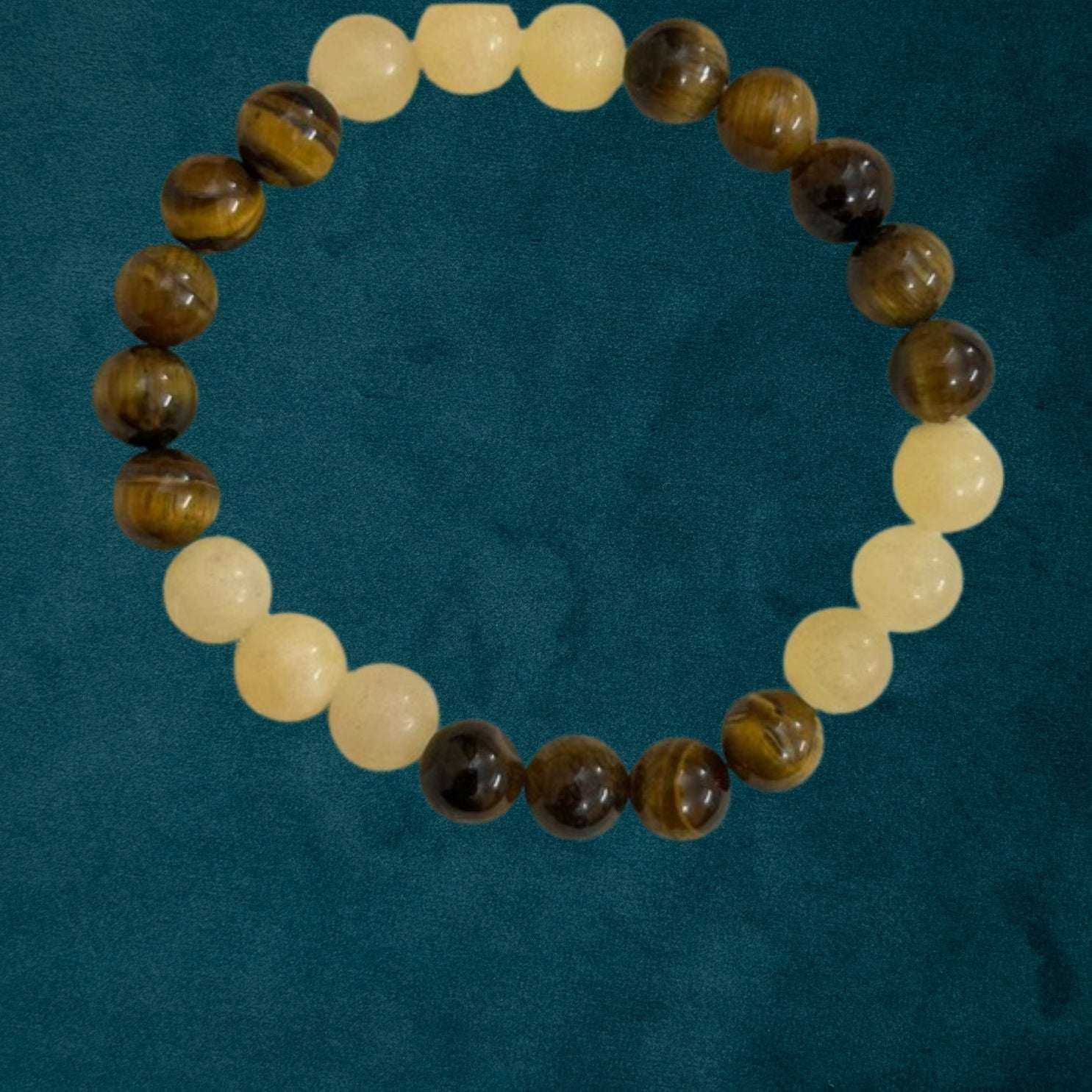 Celestite and Tiger Eye Bracelet a powerful combination for Addiction Recovery