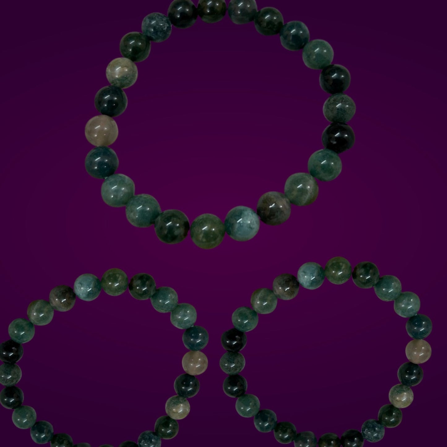 Moss Agate Bracelet for Health Related Problems