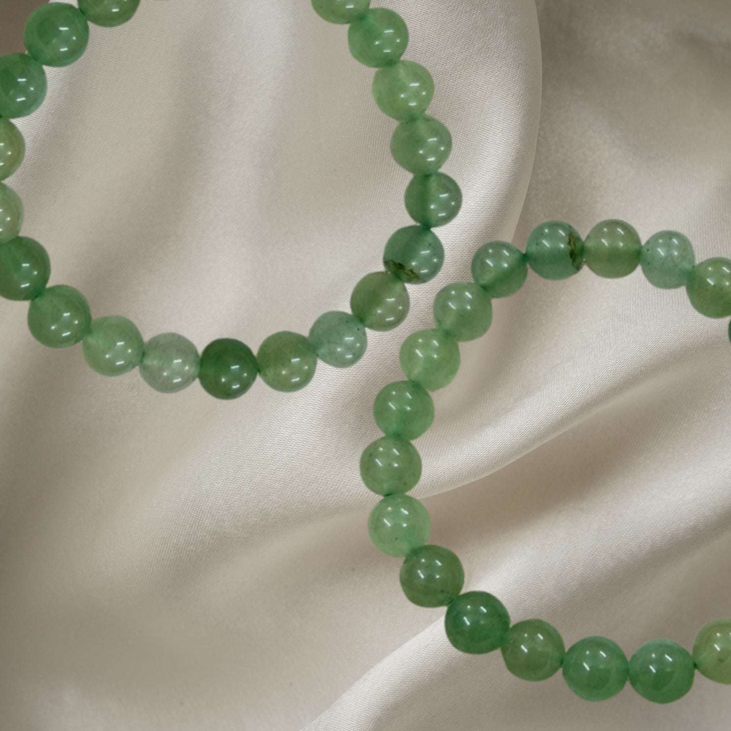 Plain Green Aventurine Bracelet for Missing Number 5 New Beginnings and Creativity