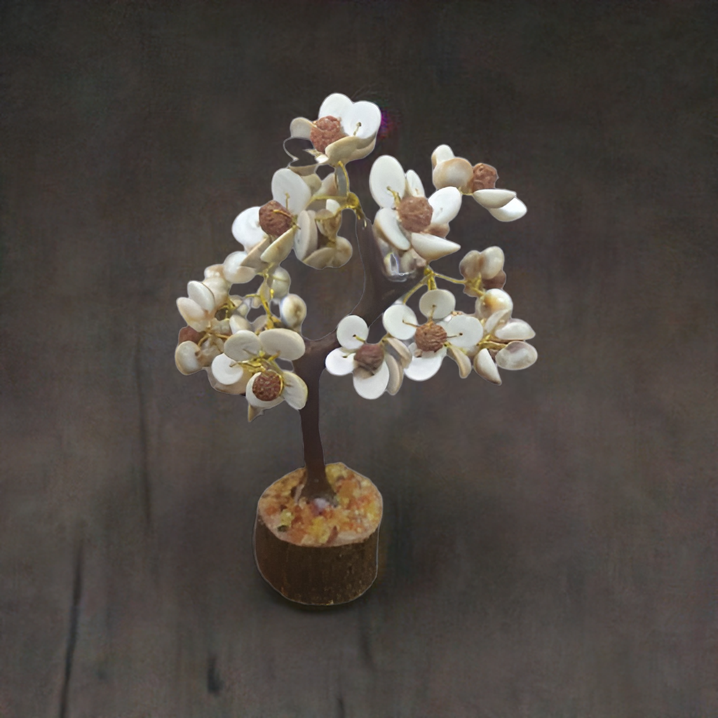 Sacred Gomti Chakra Tree with Rudraksha Beads