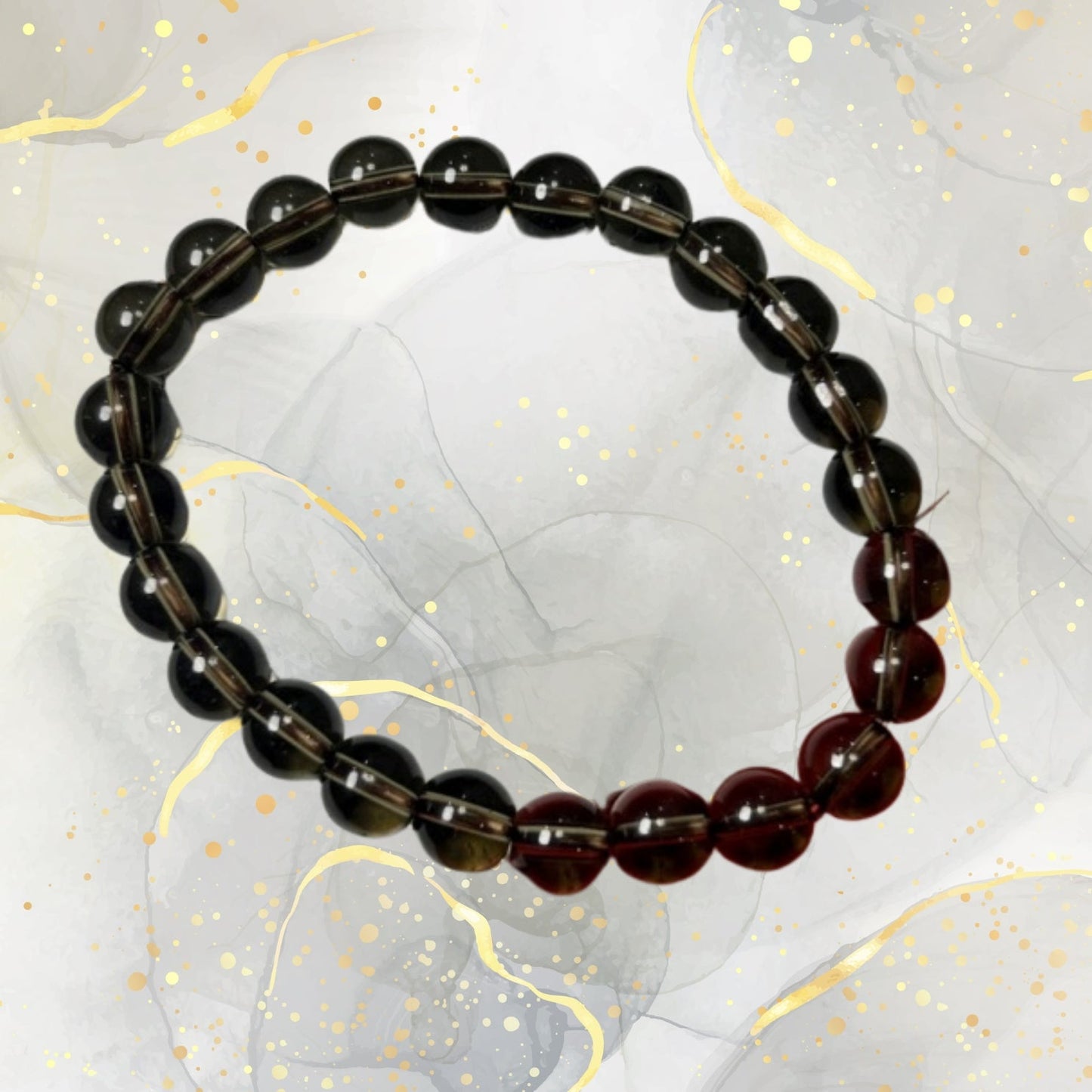 Smokey Quartz Crystal Bracelet for Grounding & Stability reducing Stress and Anxiety