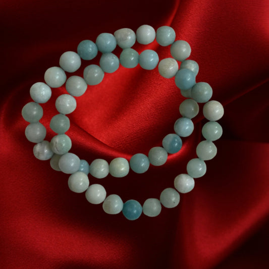 Amazonite Bracelet for Expression Communication and Calm the Nervous System - Lifeved