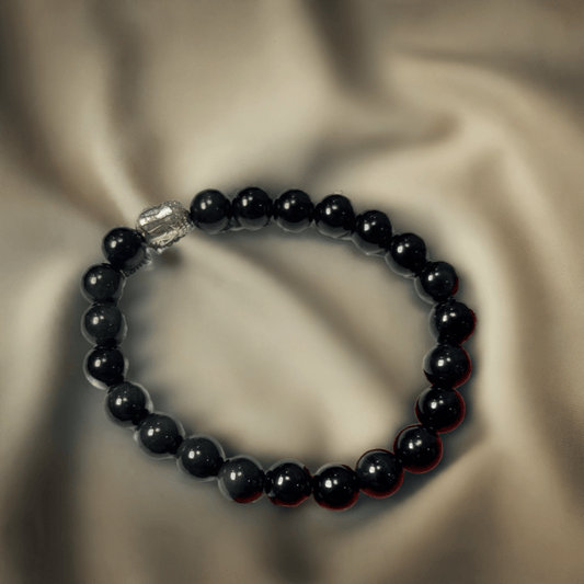 Black Tourmaline Bracelet for Missing Number 8 and for Protection against Negative Energy and Evil Eye - Lifeved