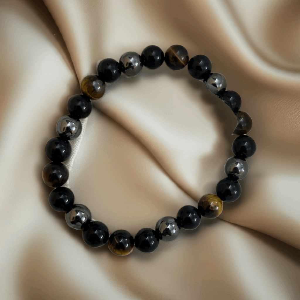 Triple Protection Crystal Bracelet of Power, Protection and Balance